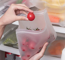 Reusable PEVA Food Bag Freezer Stand Up Food Storage Bag Silicone Bag Leakproof Top Kitchen Organizer Fresh Shut Bags BPA Free