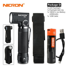 NICRON N9 LED Flashlight Tactical 90 Degree Twist 1000LM High Lumens  Waterproof IP65 Magnet Mini Torch Light Outdoor
