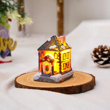 Christmas Decorations Resin Christmas Small House Micro Landscape Luminescent Snow House Decorations Christmas Gifts Santa Claus