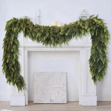 Christmas Tree Decorations Holiday Faux Garland Cedar Rattan Wreath Artificial Pine Garland Wedding Home Fireplace Door Decor
