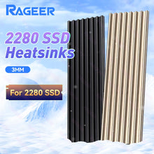 RAGEER M.2 Solid State Drive Heat Sink Aluminum Alloy M.2 2280 SSD Cooler with Thermal Pad，for 2280 Drives