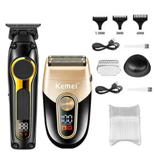 Kemei Hair Clippers Kit Professional DLC Blade Electric Trimmer Men Barber Cordless Shaver KM-2242 KM-2351 KM-3209 Hair Clippers