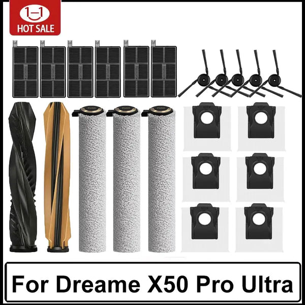 For Dreame X50 Pro Ultra Aqua 10 Ultra Roller Complete / RLH31CE Accessories Robot Vacuum Cleaner Main Side Brush Hepa Filter