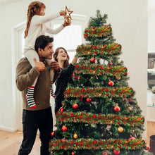 Christmas Tinsel Garlands Decoration Bar Tops Ribbon Garland with Bowknot Xmas Tree Ornaments Party Home Decor Pendant Prop