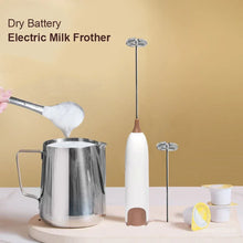 Electric Milk Frother Dry Battery Powered Portable Mini Milk Foam Maker Cappuccino Coffee Creamer Egg Stirrer Whisk for Kitchen