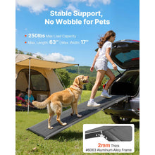 SucceBuy Dog Ramp for Cars Folding Pet Ramps for Dogs Pet Stair Ramp with Non-Slip Oxford Fabric Portable Dog Car Ramps for SUV