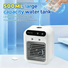 Mini Mute Air Conditioning Fan Portable Desktop Air Cooler with Humidification USB Rechargeable for Household Home Office