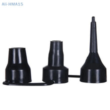 Adaptador de boquilla para inflador de aire, boquillas de repuesto para bomba, 3 tamaños, color negro