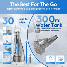 D52 Portable Cordless Water Flosser USB Rechargeable Water Jet Floss Tooth Pick 6 Jet Tip 300ml 3 Modes Teeth Clean for Travel