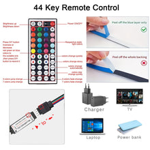 Led Strip Lights with 44 Key Remote Control 1m 5m 10m 20m RGB Tape Led Wall Room for Home Bedroom Party Decor TV Backlight