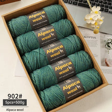 500g Alpaca Wool 245 Chunky Knitting Yarn Multi-Color Autumn and Winter Fashionable Gift for Men and Women DIY Knitting Material Kit for Warm Sweaters, Coats, Scarves, Hats, Gloves, Leg Warmers, Knee Pads Yarn Balls 5Pcs/Pack