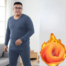 Conjunto de ropa interior térmica de invierno para hombre, talla 6XL, forro polar para mantener el calor, calzoncillos largos, holgados, elásticos, ropa de estar por casa y pijama.