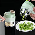4 In1 Electric Vegetable Cutter Set Handheld Wireless Electric Garlic Masher Food Chopper Meat Grinder Machine Food Peel Slice