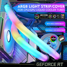 JUMPEAK Flexible 5V ARGB LED Neon Tube Light Strip Cover Sleeve For Gaming PC AIO 120 240 360 CPU Water Liquid Cooler Modding