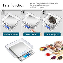 Báscula de cocina digital portátil de 3000g/0.1g con pantalla LCD, pesaje en gramos y onzas, utilizada para cocina, joyería y alimentos