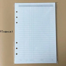 Sharkbang A5 Refill Notebook, 45 Sheets 6 Holes Notebook Index Papers, Gird/Line/Blank/Monthly Memo Pads, School Supplies