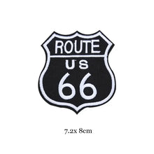 1pc Black White Biker Patches for Clothes Iron on Clothing Letter Appliques Skull Star Stripes Embroidered Sticker Round Badge