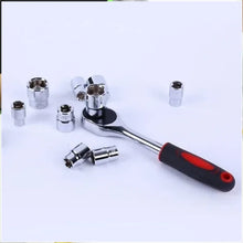 12Pcs Wrench Socket Set Short Socket Ratchet Hand Tool Kit for Car Motorcycle Bicycle Repair