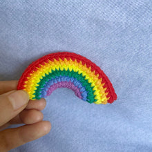 Hand-knitted Crochet Rainbow Hair Clips Cotton Wool Cap, Sweater Canvas Bag Decoration, Clothing Patch Accessories, 5 Pcs, 10Pcs