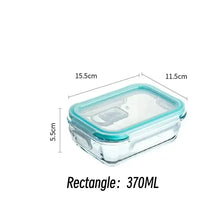 Borosilicate Glass Lunch Box Airtight Leakproof Bento Box Meal Prep Food Storage Containers with Locking Lid for Adults Office