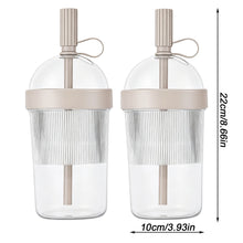 1/2/3pcs Coffee Cup With Lid Reusable 17oz Drink Mug Cold Drink Tumbler Transparent Straw Cup Tea Milk Mug For Home Office Gym