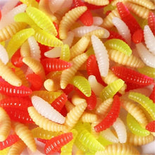50Pcs Soft Silicone Maggots Baits Fishing Lures Artificial Baits Jigging Wobblers