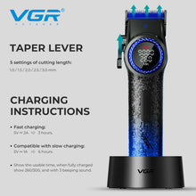 VGR Hair Clipper Professional Hair Trimmer BLDC Motor Barber Clippers 9000 RPM Hair Cutting Machine Haircut Trimmers Man V-001