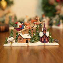 Christmas Village House Figurine Collection Xmas Decor Christmas Tabletop Decoration for Desk Bedroom Holiday Cabinet Party