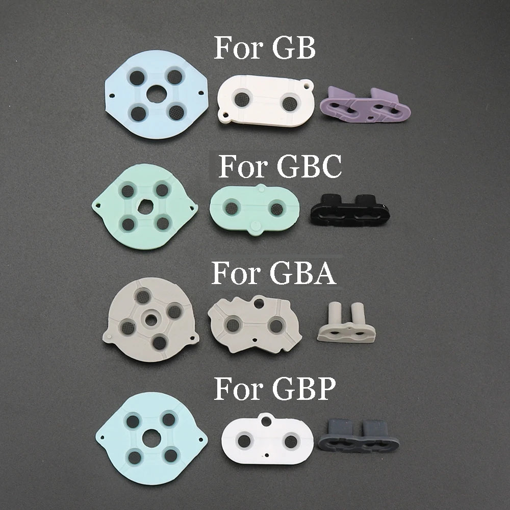 1set 5sets 10sets For GB GBA GBC GBP Rubber Conductive Buttons A B D-pad Silicone Start Select Keypad Repair Parts