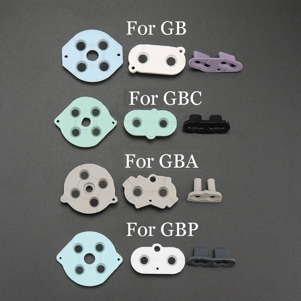 1set 5sets 10sets For GB GBA GBC GBP Rubber Conductive Buttons A B D-pad Silicone Start Select Keypad Repair Parts