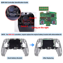 Kit de remapeo eXtremeRate RISE V4 con palancas traseras programables para controlador PS5 BDM-060, placa de actualización, carcasa trasera y botones traseros