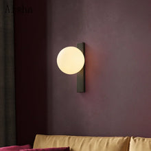 Minimalist Wall Lamp Glass Ball Wall Sconce for Home Bedroom Bedside Lamp Hotel Aisle Living Room Background Wall Light Fixtures