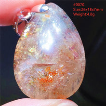 Natural Red Green Strawberry Quartz Arusha Orange Sunstone Pendant Necklace Women Men Jewelry Flash Fashion Stone Beads AAAAAA
