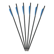 6/12PCS 20 Inch Crossbow Arrow Black Crescent Nock Mixed Carbon Arrows Outdoor Hunting Games for 250LB Crossbow