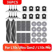 Dreame L10s Ultra Gen2 / L10s Pro Ultra HeatMain Side Brush HEPA Filter Mop Dust Bag Vacuum Cleaner Replacement Accessories