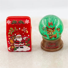 Christmas Element DIY Ornament Cartoon Santa Claus Crystal Ball Ornament Mini Doll House Decorative Props Navidad New Year Decor