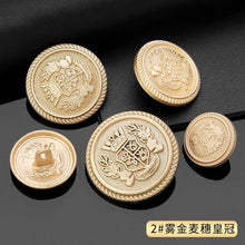 Vintage Gold Metal Shank Buttons, 10 Pcs Round Buttons for Suits and Coats - image 28