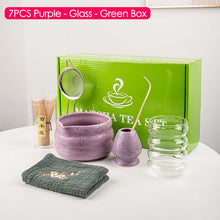 4/6/7PCS Japanese Matcha Set with Ceramic Bowl Bamboo Matcha Whisk and Tea Scoop for DIY Tea-making Tools Accessories