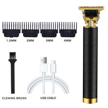 Men's T9 Vintage Carving Hair Clipper Portable USB Cleaning Barber Hair Cutting Machine Professional Hair Trimmer Boyfriend Gift
