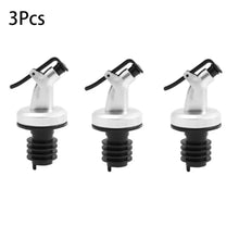 1/3/5Pcs ABS Oil Bottle Stopper Lock Good Sealing Press Design Wine Pourers Kitchen Bar Tool Silicone Rubber Olive Oil Sprayer