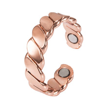 Vinterly Twisted Adjustable Ring Women Health Energy Magnetic Therapy Rose 5mm Finger Open Cuff Wedding Bands Magnets Jewelry