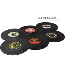 Retro Vinyl Record Coasters, Set of 6 Colorful Drink Coasters for Coffee Tables - image 8
