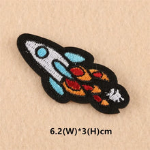 UFO Alien Rocket Space Patch for Clothing Punk Embroidered Patches On Clothes DIY Parches Applique
