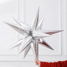 8/10/12Pcs Silver Gold Rose Red Blue Star Starburst Foil Balloons Cone Foil Balloons Birthday Wedding Christmas  Party Decor