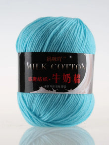 1 ud. 50g Hilo de algodón de leche para tejer Hilo de ganchillo Hilo tejido a mano DIY para suéter, bufanda, gorro, calcetines, manta, amigurumi 120M