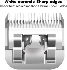 Detachable Pet Dog Cat Clipper Blades,Compatible with Andis，Oster A5，Wahl KM Series Clippers,Made of Ceramic&Carbon Steel