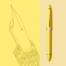 Pluma estilográfica de resina con émbolo triangular Majohn V60, punta EF/F, pluma de escritura, suministros de papelería para escuela, oficina y negocios, pluma de regalo