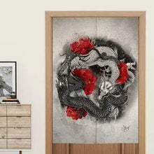 Traditional Chinese Dragon Flying on The Cloud Noren Curtains Japanese Style Doorway Curtain Panel Door Room Divider Curtains