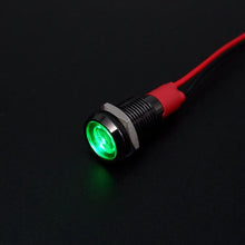 1pcs Metal Indicator Light 6mm 8mm 10mm 12mm LED Light Black Silver  with Wire 3V 5V 6V 12V 24V 110V 220V Red Yellow Blue Green
