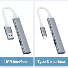 Aluminum 4-in-1 USB Hub, USB or Type C to 4 Ports Expander for Laptop and PC - image 2